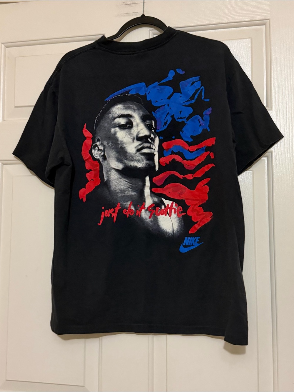 Vintage Single Stitch Scottie Pippen Team USA Nike Shirt NBA Just Do It Size XL
